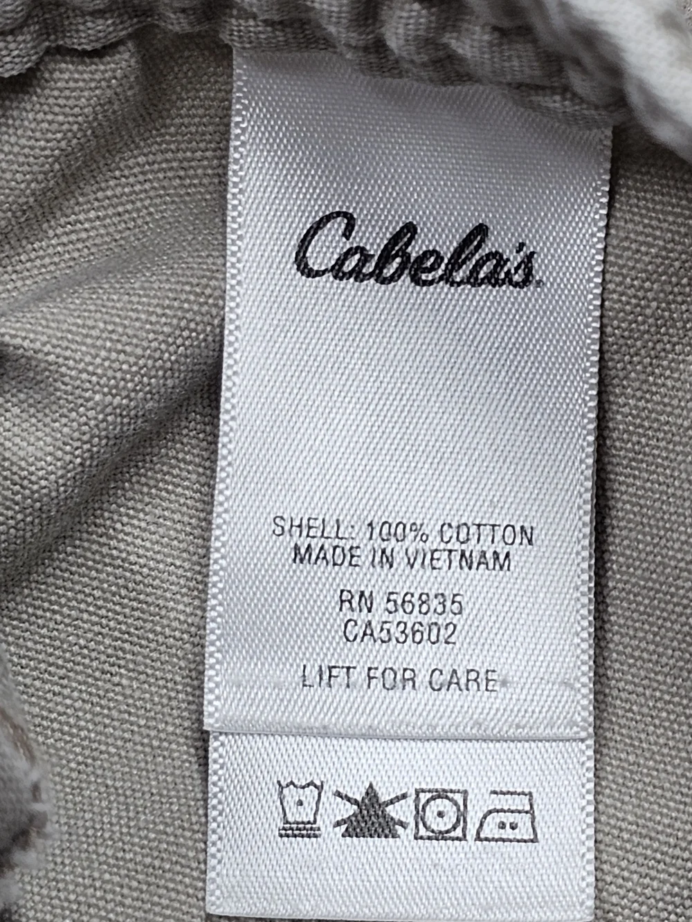 Y2K Cabela’s Men’s Cargo Shorts Size 40 Khaki Short Inseam Elastic Waist